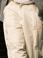 Pleated Zip Pants (Cream)