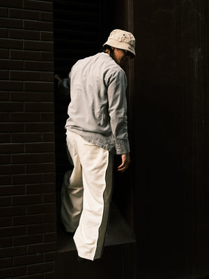 Pleated Zip Pants (Cream)