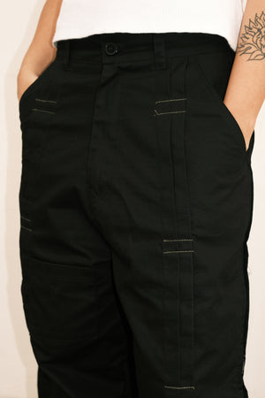 Pleated Zip Pants (Black)