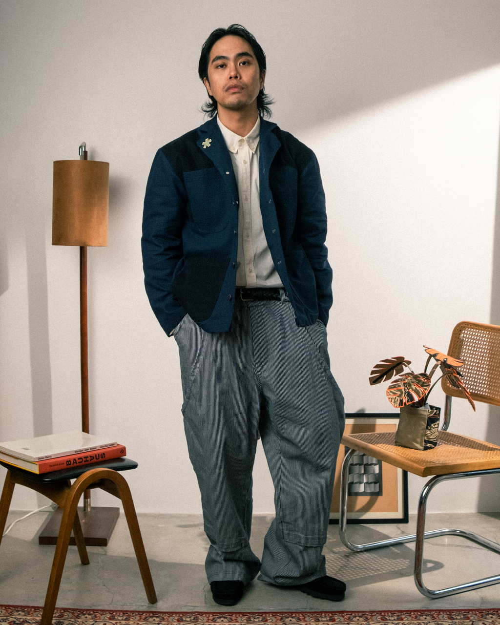 Double Knee Pants (Hickory Stripe)