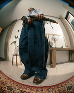 Pleated Zip Pants (Denim)