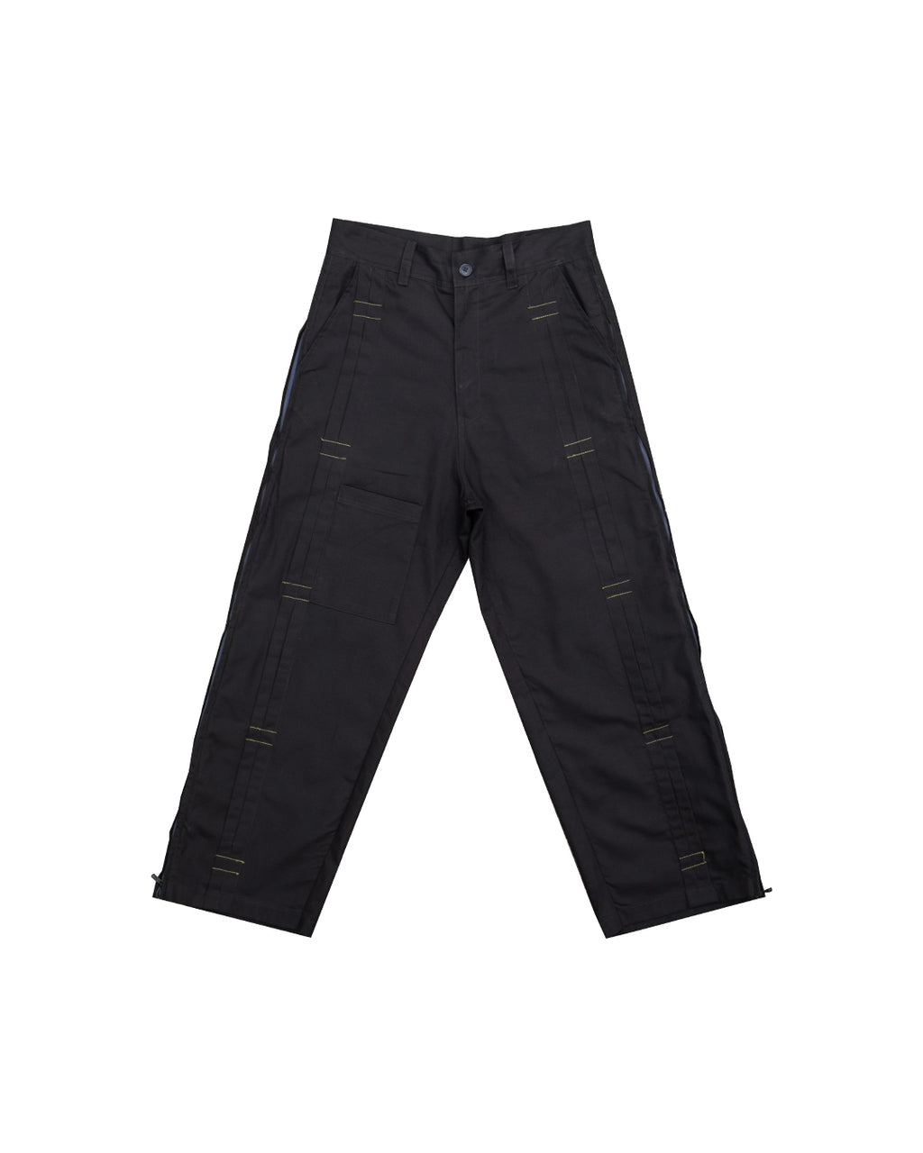 Pleated Zip Pants (Black)