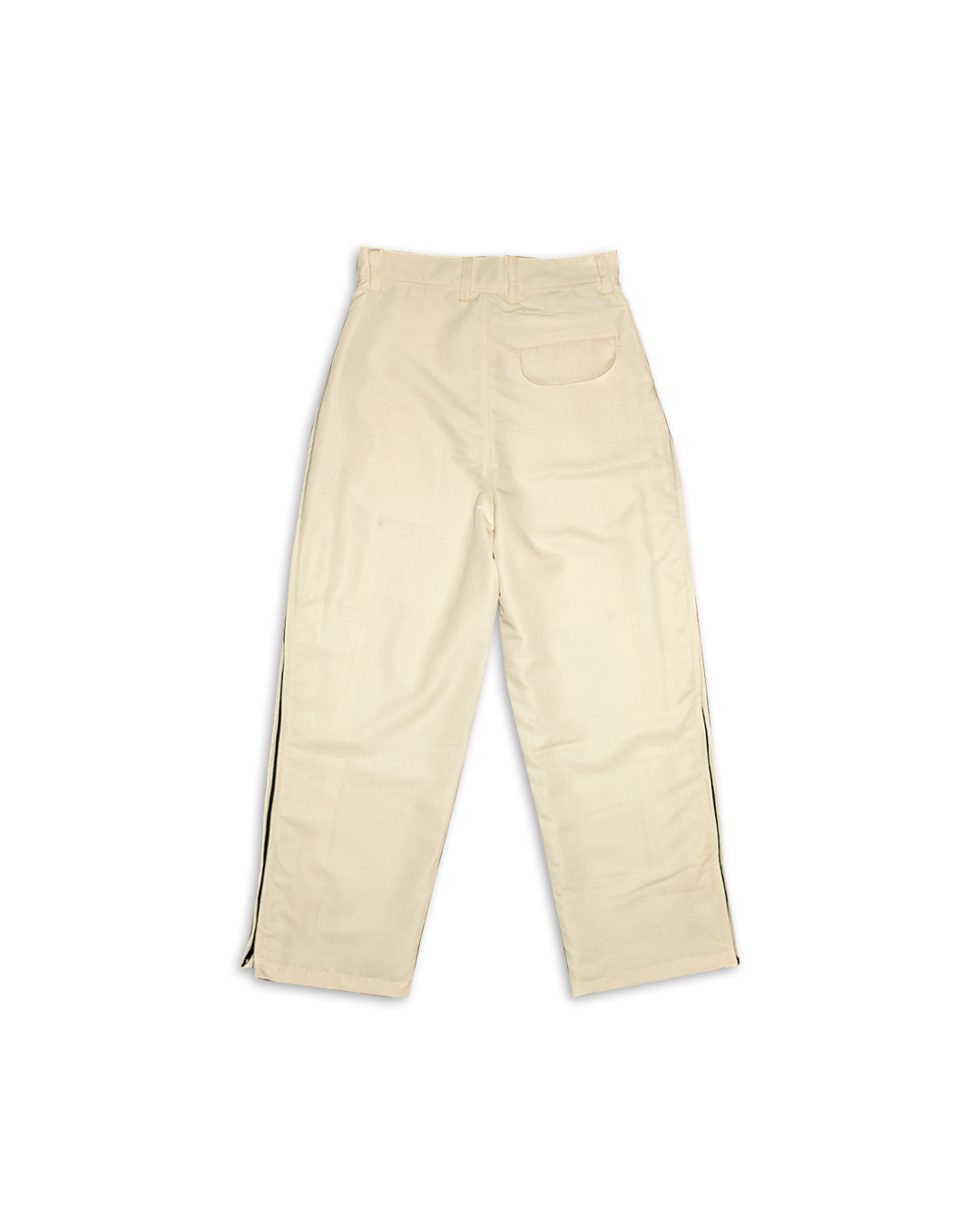 Pleated Zip Pants (Cream)