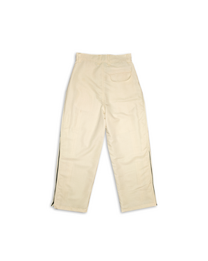 Pleated Zip Pants (Cream)