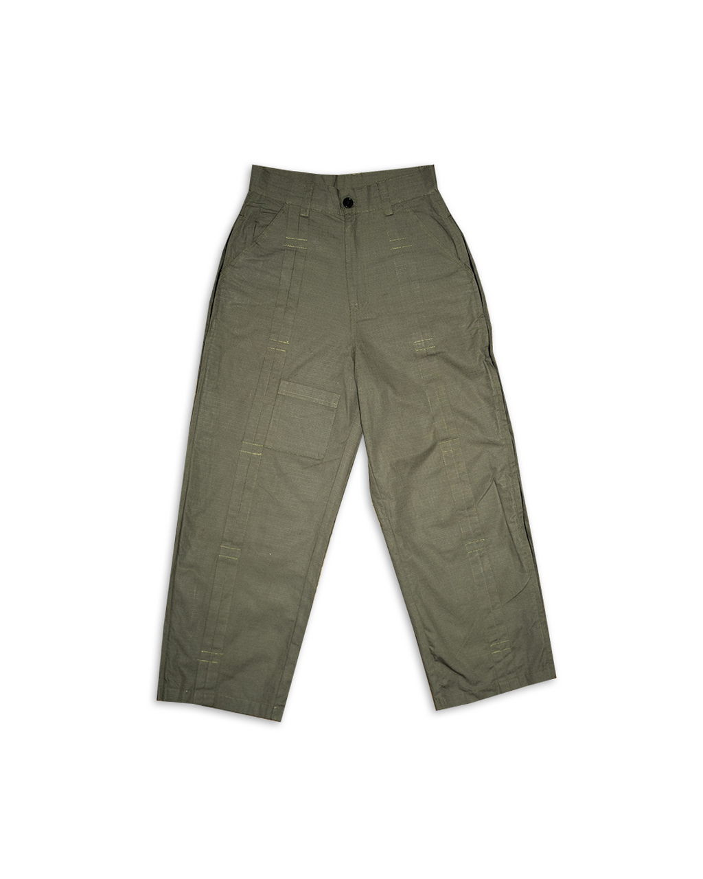 Pleated Zip Pants (Smoke Green)